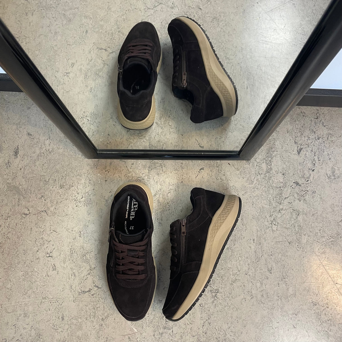 Green Comfort Zigga sneaker i brun