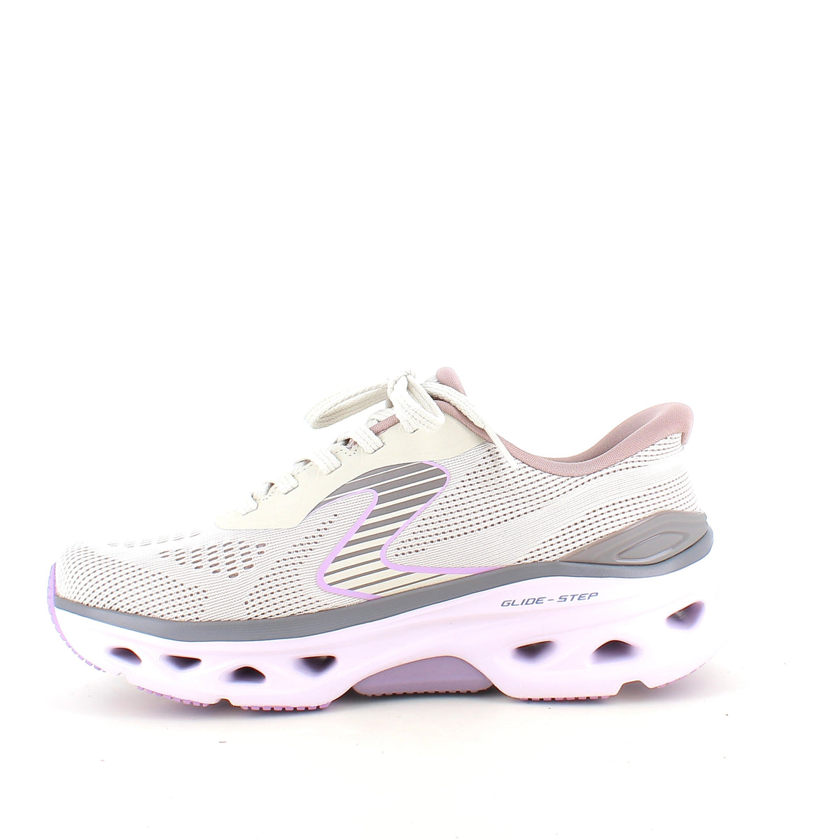 Skechers damesneakers i beige – Slip-ins med Arch Fit og ekstra støtdemping