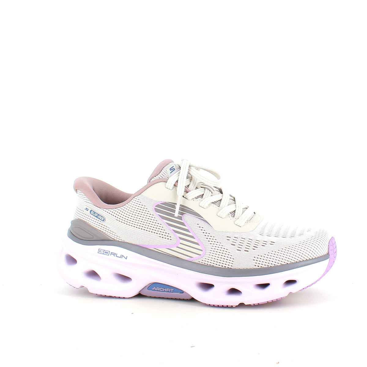 Skechers damesneakers i beige – Slip-ins med Arch Fit og ekstra støtdemping