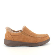 Skechers slip-on tøfler i brun – varm og romslig passform