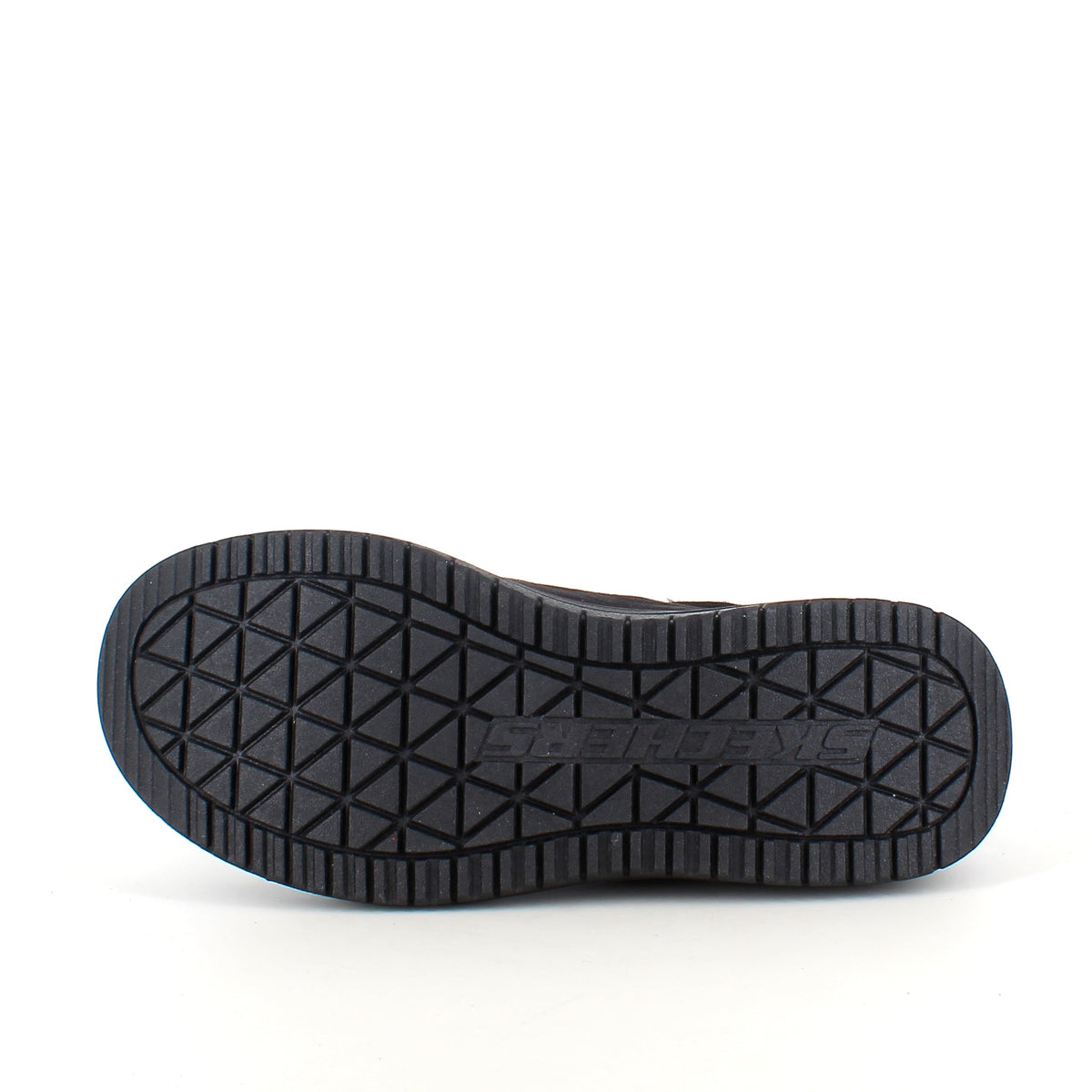Skechers slip-on hjemmesko i svart – varm og romslig passform