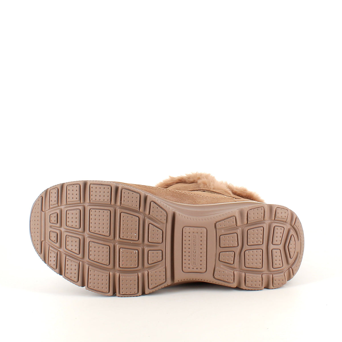 Skechers vinterstøvel – varm Slip-ins-støvel i brunt semsket skinn med bred passform