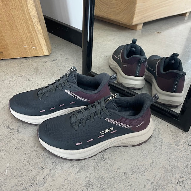 CMP Kymber Easy-Fit – mørkegrå sneaker med elastiske snørrebånd