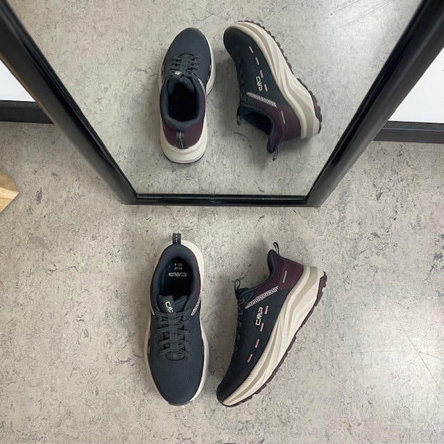 CMP Kymber Easy-Fit – mørkegrå sneaker med elastiske snørrebånd