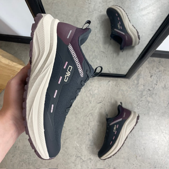 CMP Kymber Easy-Fit – mørkegrå sneaker med elastiske snørrebånd