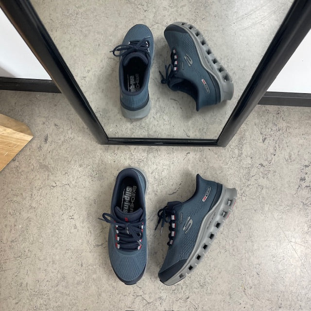 Blå Skechers Glide-Step Pro – vanntette Slip-ins sko med Memory Foam