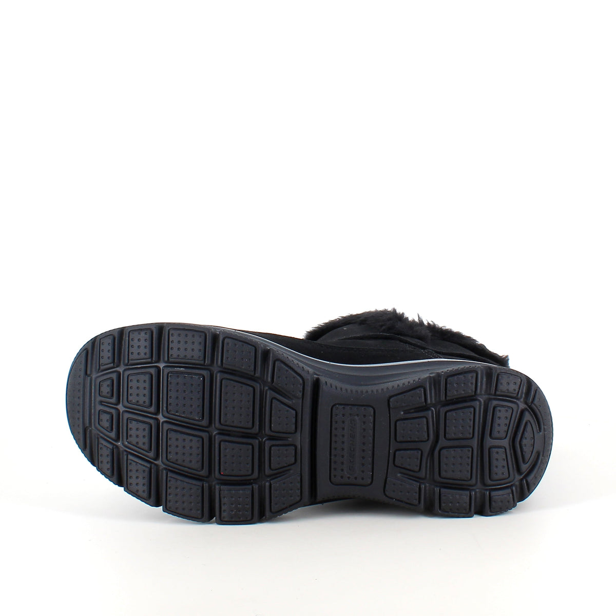 Skechers vinterstøvel – varm Slip-ins støvel i svart semsket skinn med bred passform
