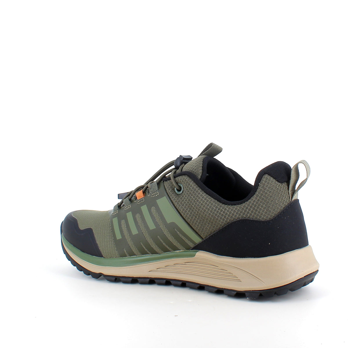 Vanntett herre outdoorsko i grønn med fotbuestøtte og bred passform fra Green Comfort