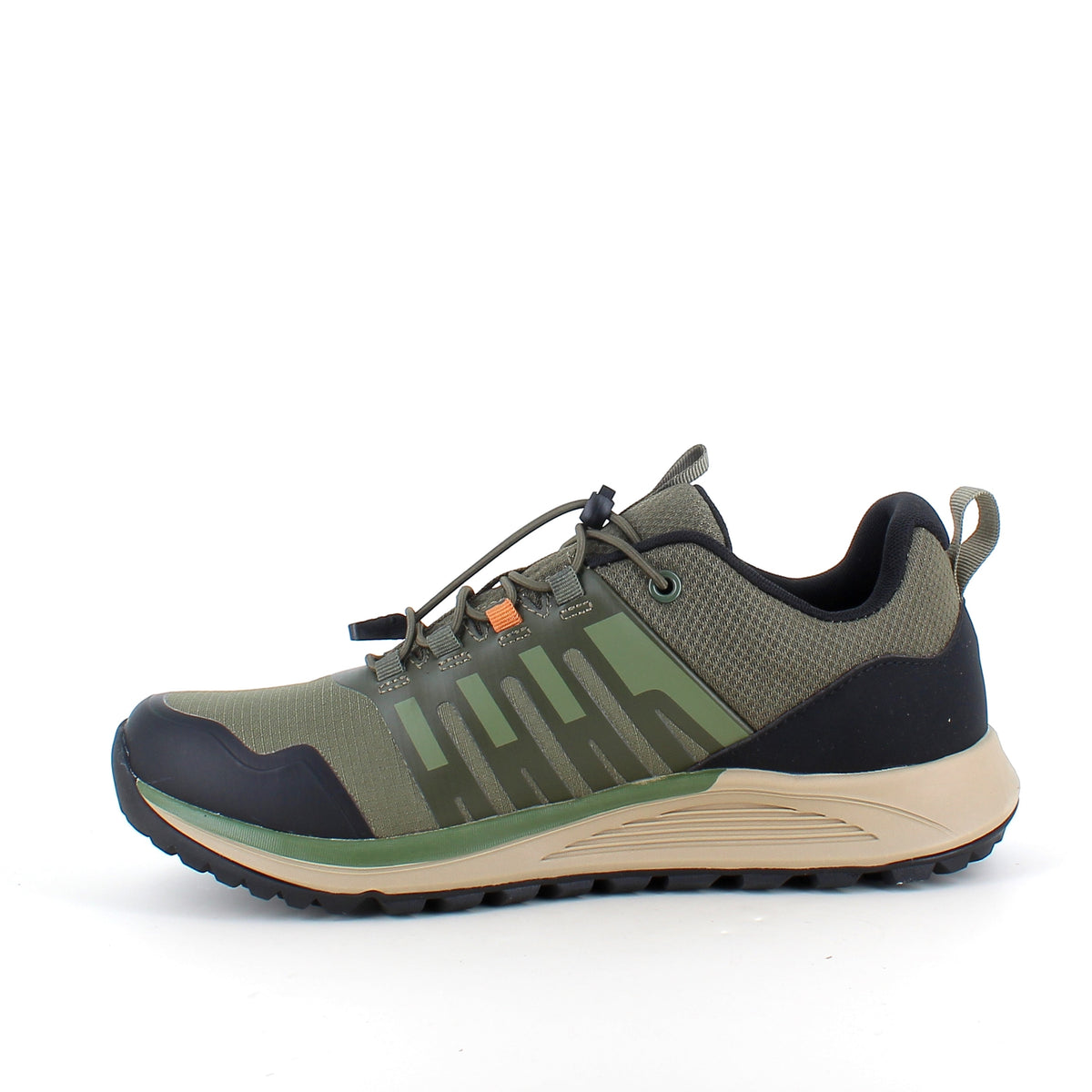 Vanntett herre outdoorsko i grønn med fotbuestøtte og bred passform fra Green Comfort