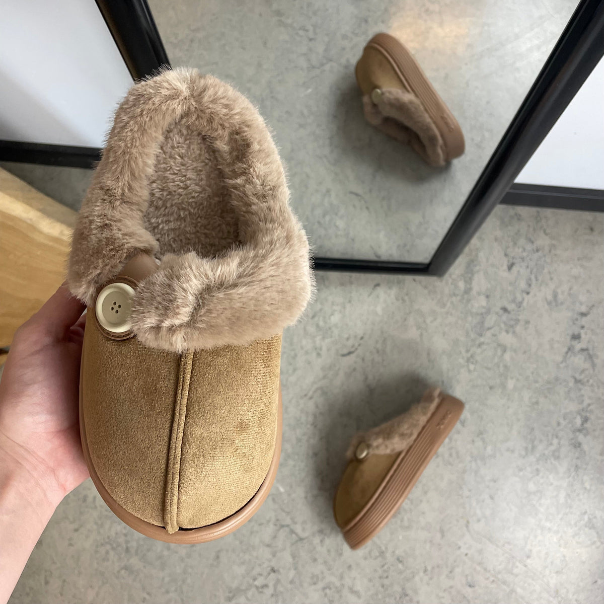 Matstar slip-in – varm og bred tøffel med tykk, myk såle