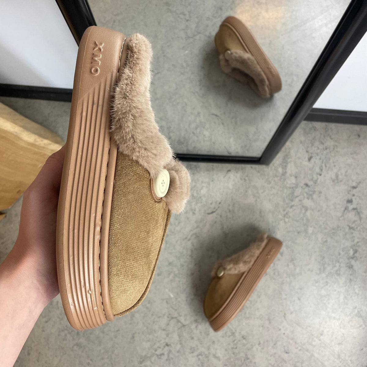 Matstar slip-in – varm og bred tøffel med tykk, myk såle