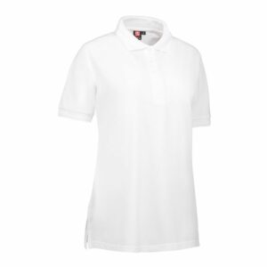 Nybo Hvit Dame Prowear Polo, Ekstra slitesterk, klassisk modell