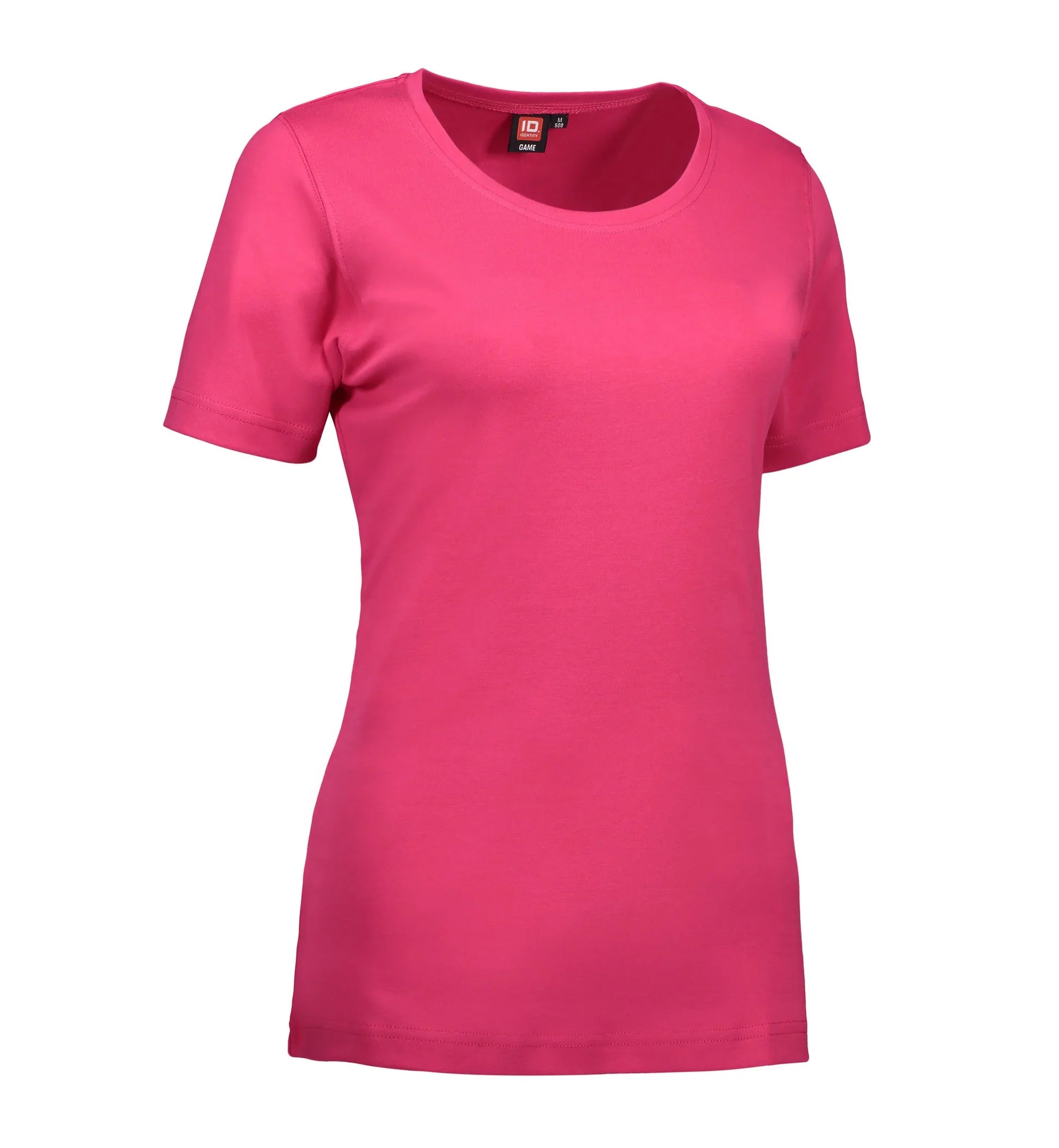 Dame t-skjorte med rund hals i rosa
