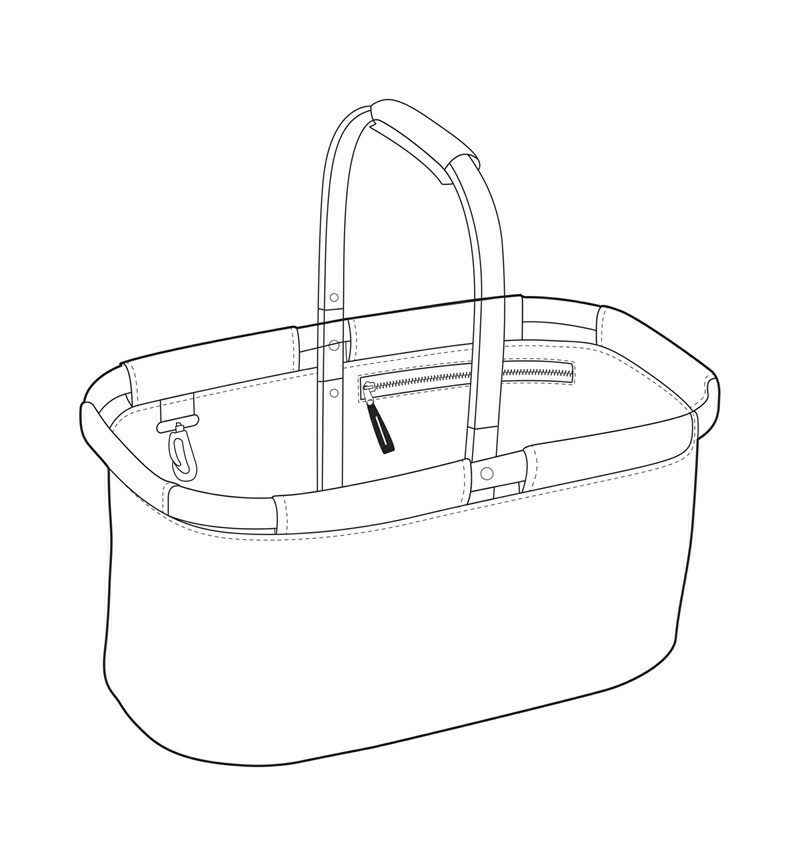 Foldbar arbeidstaske med glidelås – praktisk og romslig i lekkert design