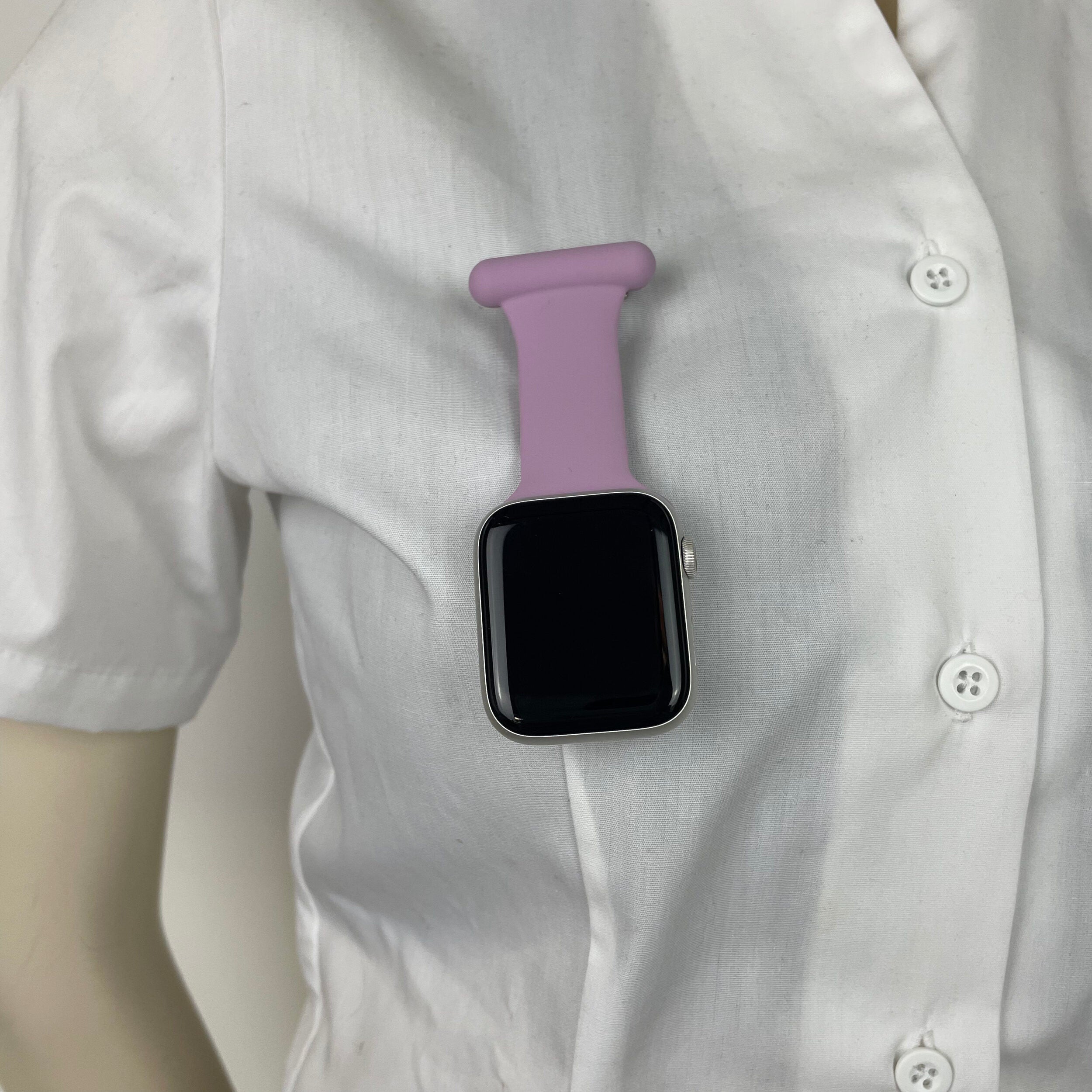 Lilla silikonrem til Apple Watch for sykepleiere