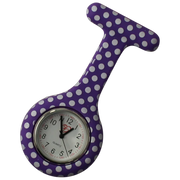 Silikon sykepleierur - lilla med polkadotter