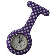 Silikon sykepleierur - lilla med polkadotter