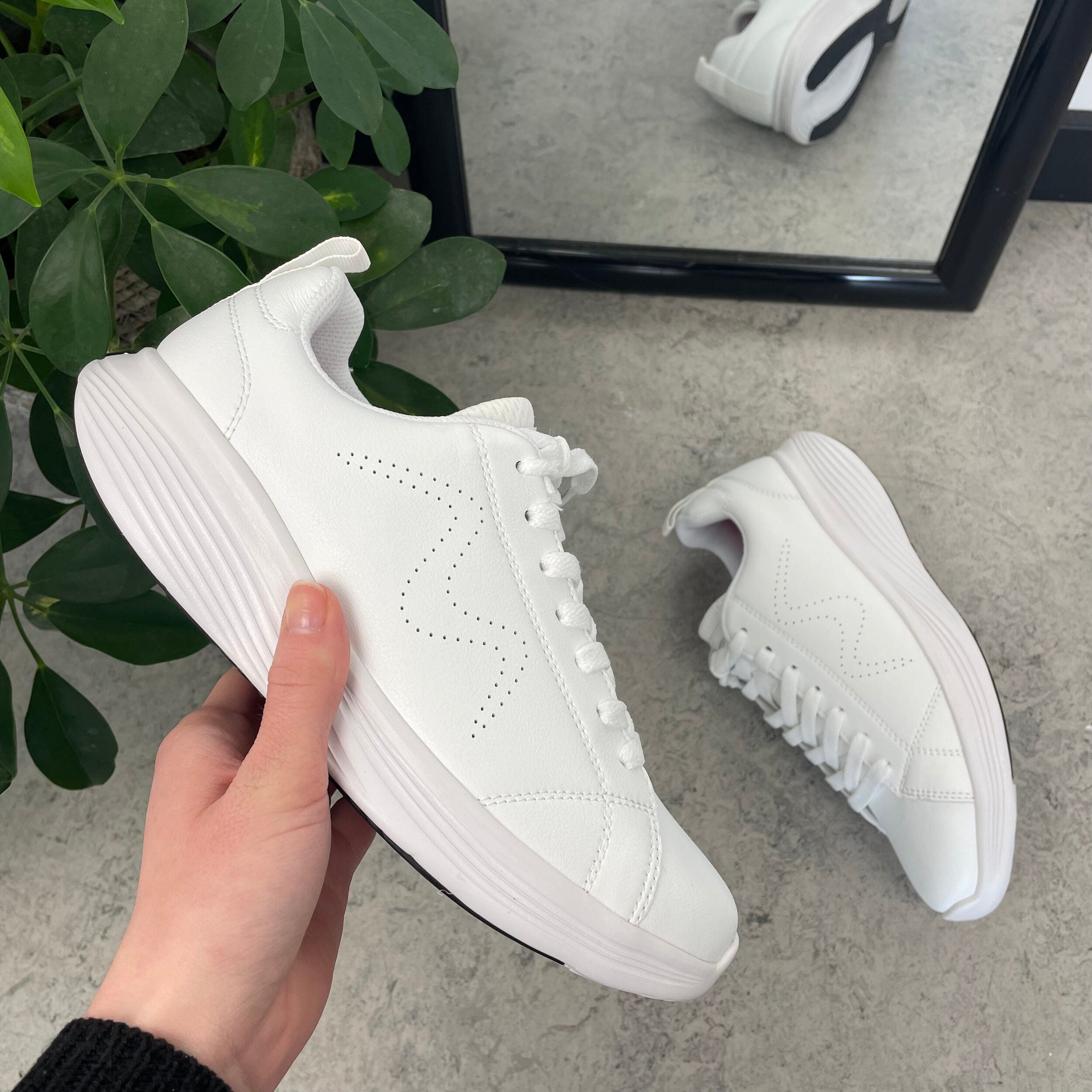 Hvit Ren Lace-up-sko fra MBT