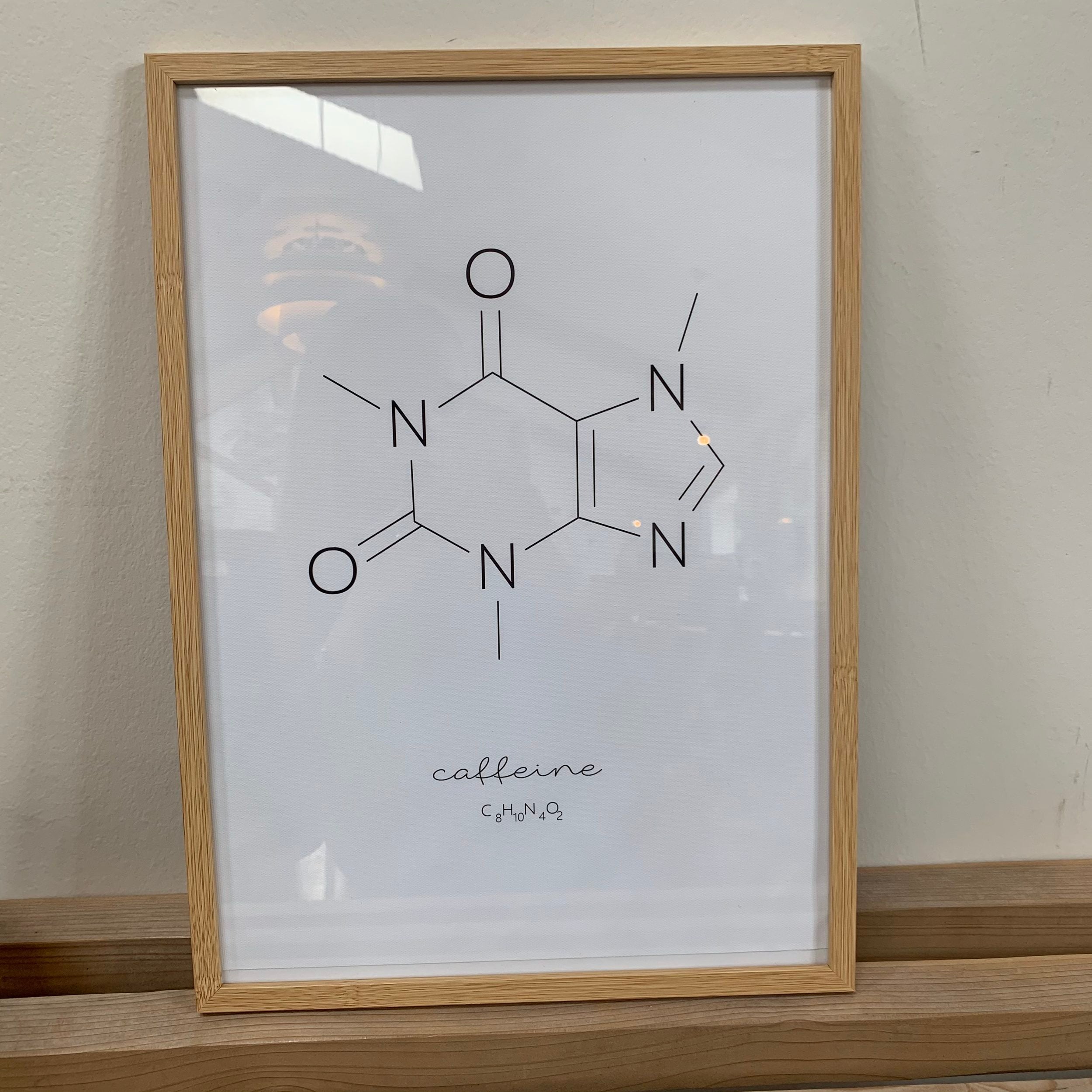 Morsom koffeinmolekyl-plakat