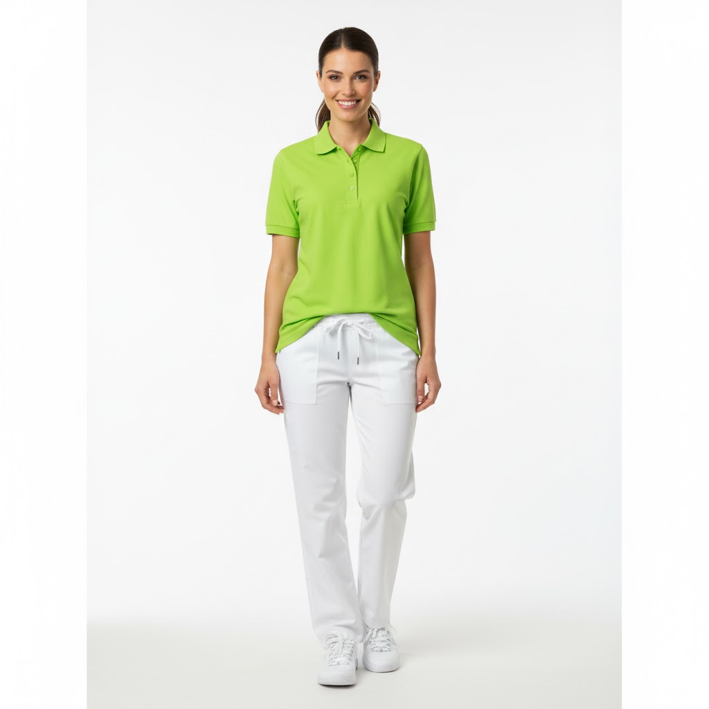 Nybo Lime dame Prowear polo – slitesterk, forkrympet