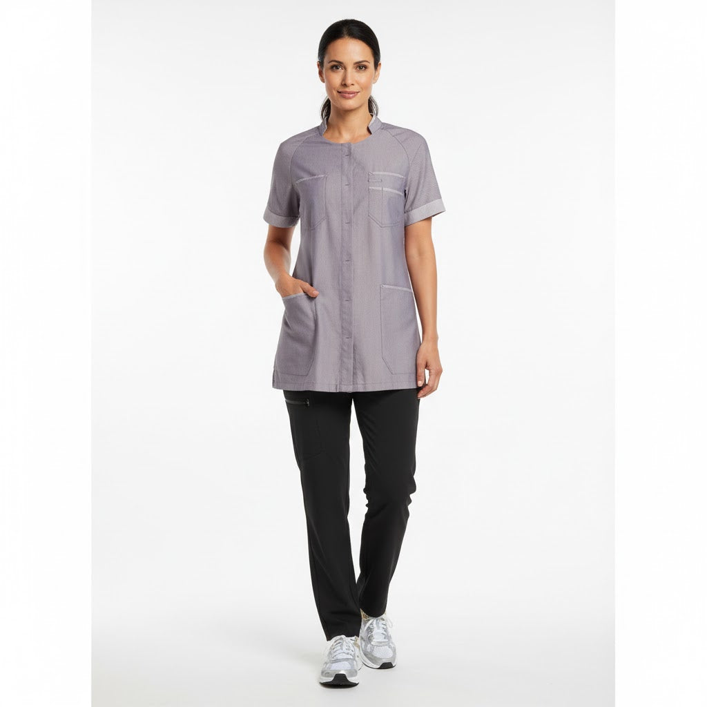 Nybo Bordeaux Dame Comfort Tunika, pustende, elastisk, kortermet