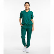 Nybo Grønn Unisex Micro Sport mikrofiberbusseronne — ribkanter, antistatisk