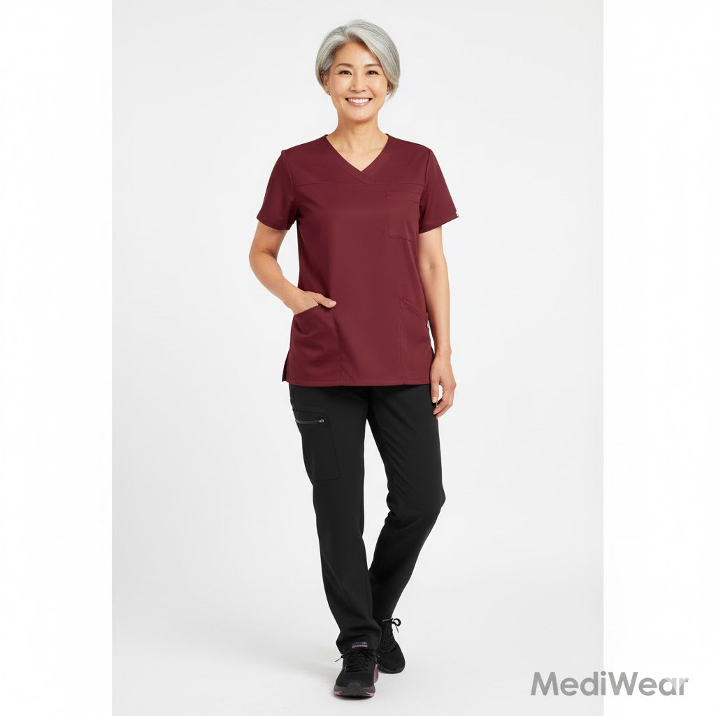 Nybo Bordeaux Unisex Charisma Premium tunika, slitesterk, temperaturregulerende