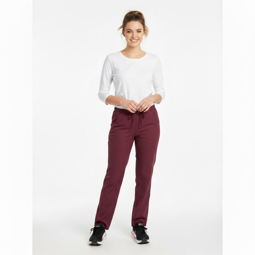 Nybo Bordeaux Unisex Heart Pull-on-bukser, slitesterke, pustende, romslig passform