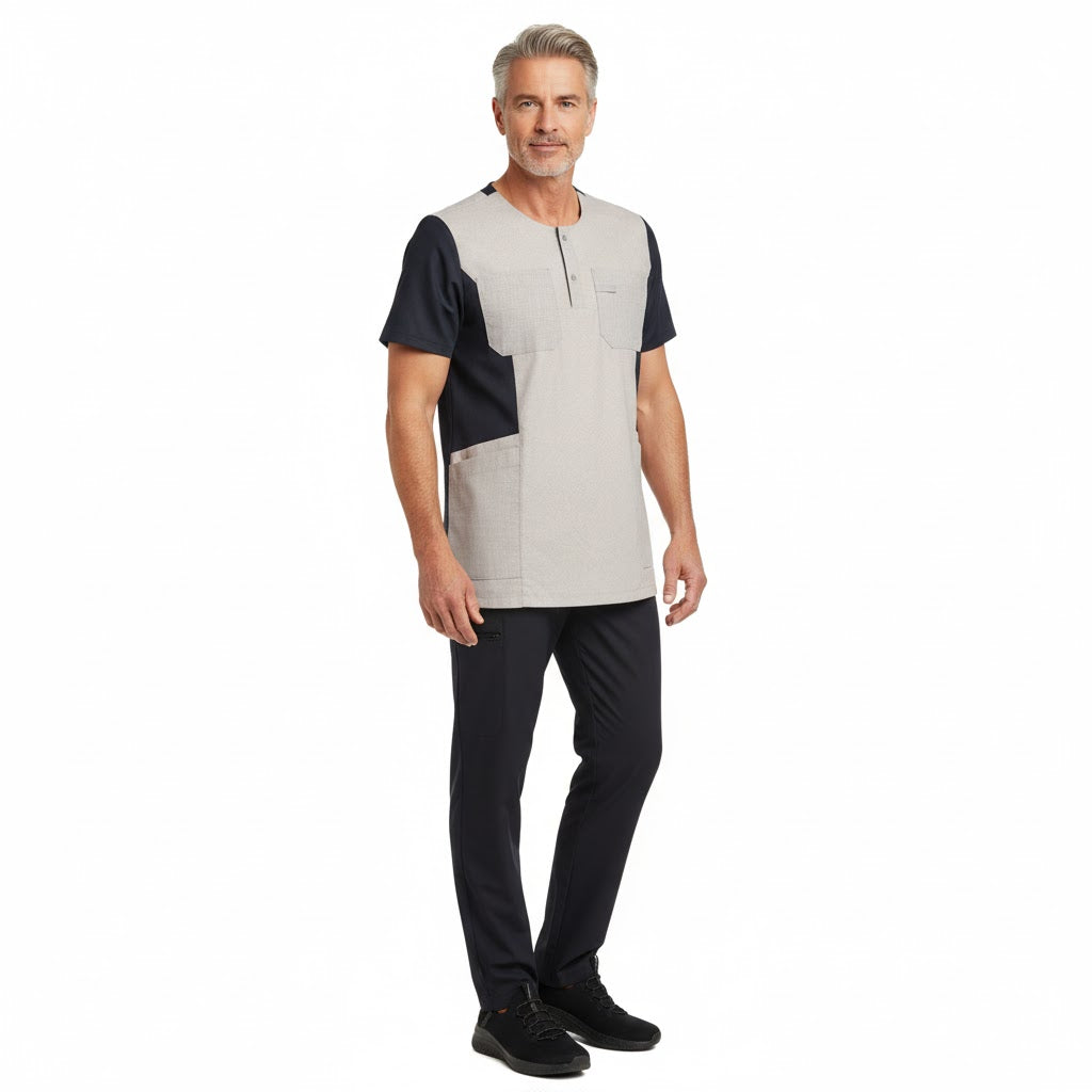 Nybo Grå Melange Unisex Sporty Mix Busseronne, Romslig, Pustende, Stretch