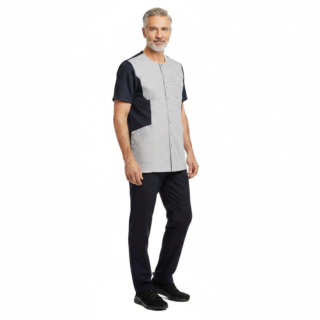 Nybo Grå Melange Unisex Sporty Mix Tunika — Pustende, Stretch og Komfort
