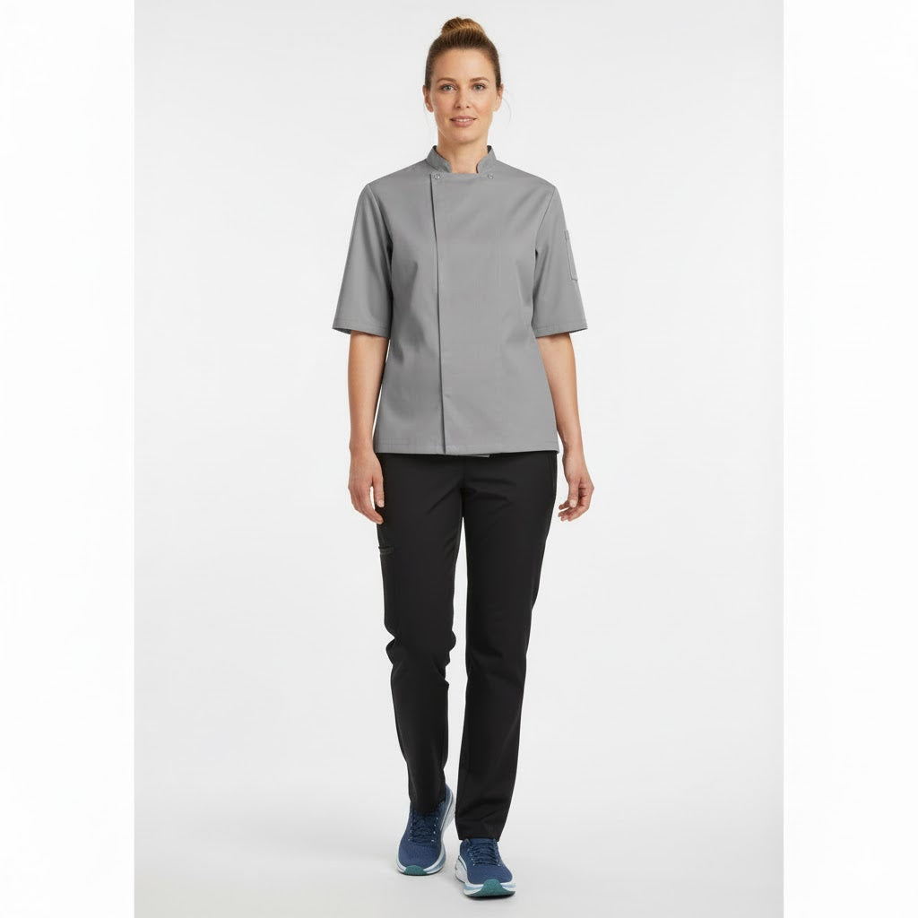 Nybo Grafit Unisex Taste Kokkejakke, kortermet, slitesterk