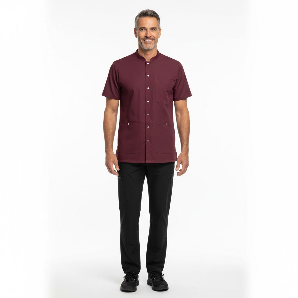 Nybo Bordeaux Unisex Nature-skjorte — slitesterk, regulerbar i ryggen