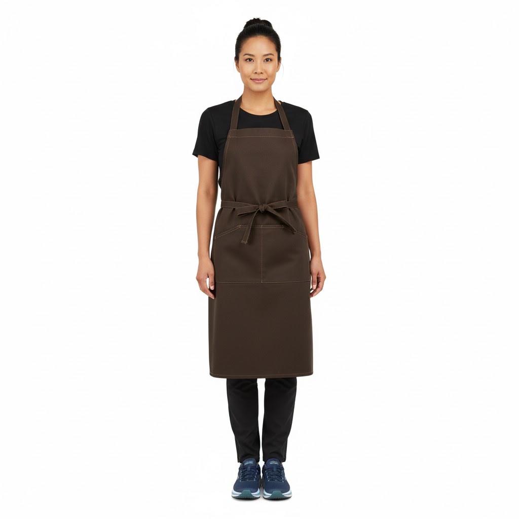 Nybo Brunt Unisex Forkle, Kuskeforkle, Justerbar Passform