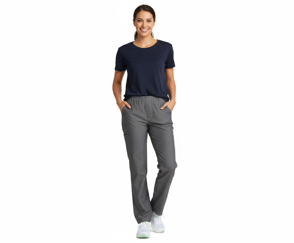 Nybo Grå Bliss damebukser — Pull-on, optimal passform, stretch
