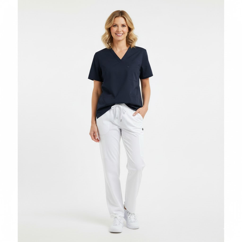 Nybo Navy Unisex Frame Busseronne, komfortabel, pustende, rett snitt