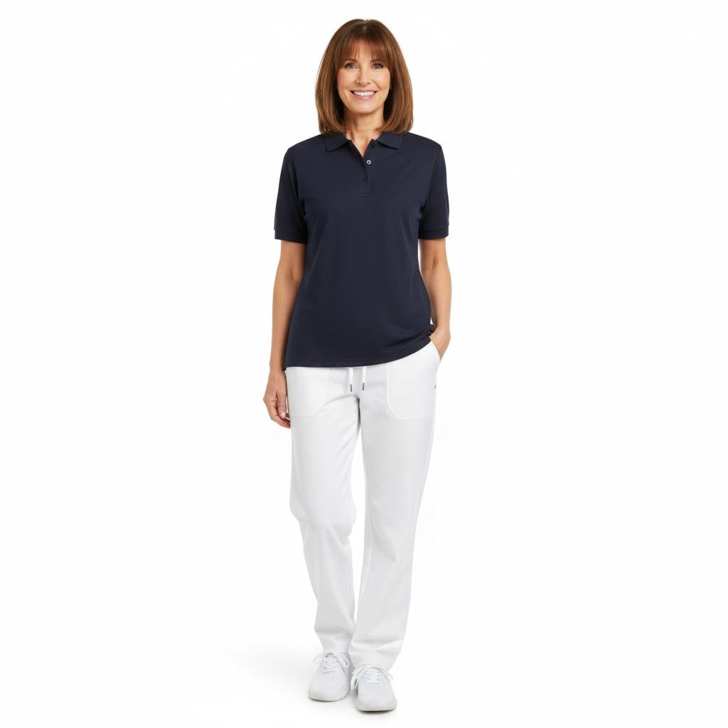 Nybo Navy Dame Prowear Polo, Ekstra slitesterk, forkrympet