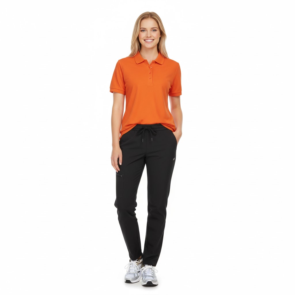 Nybo Orange Dame Prowear Polo, ekstra slitesterk