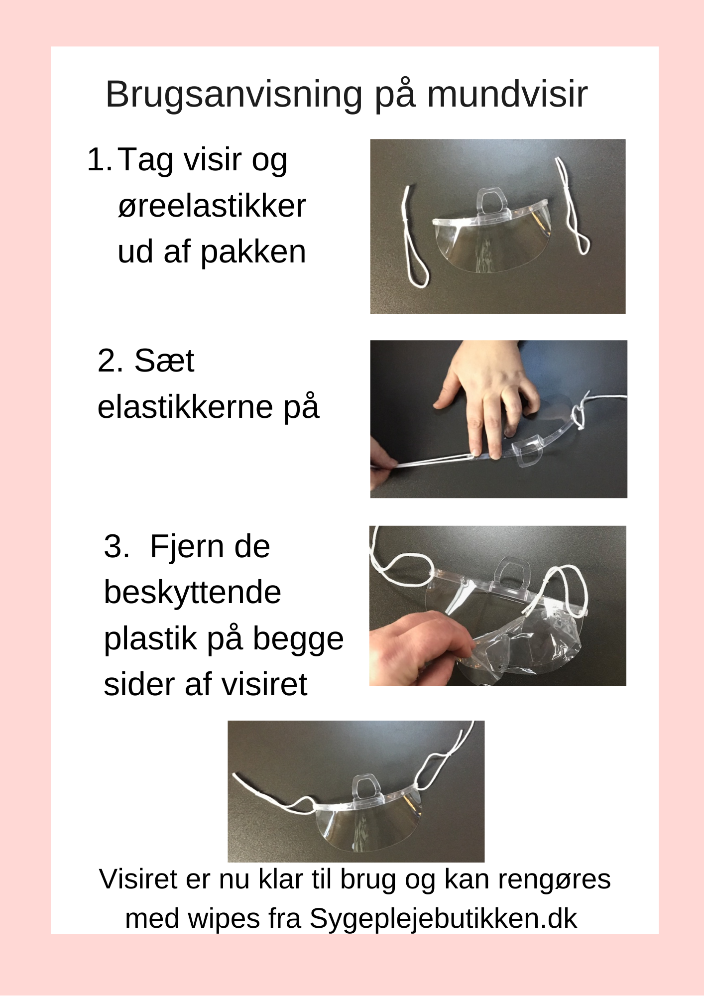Munnvisir med hvit bøyle
