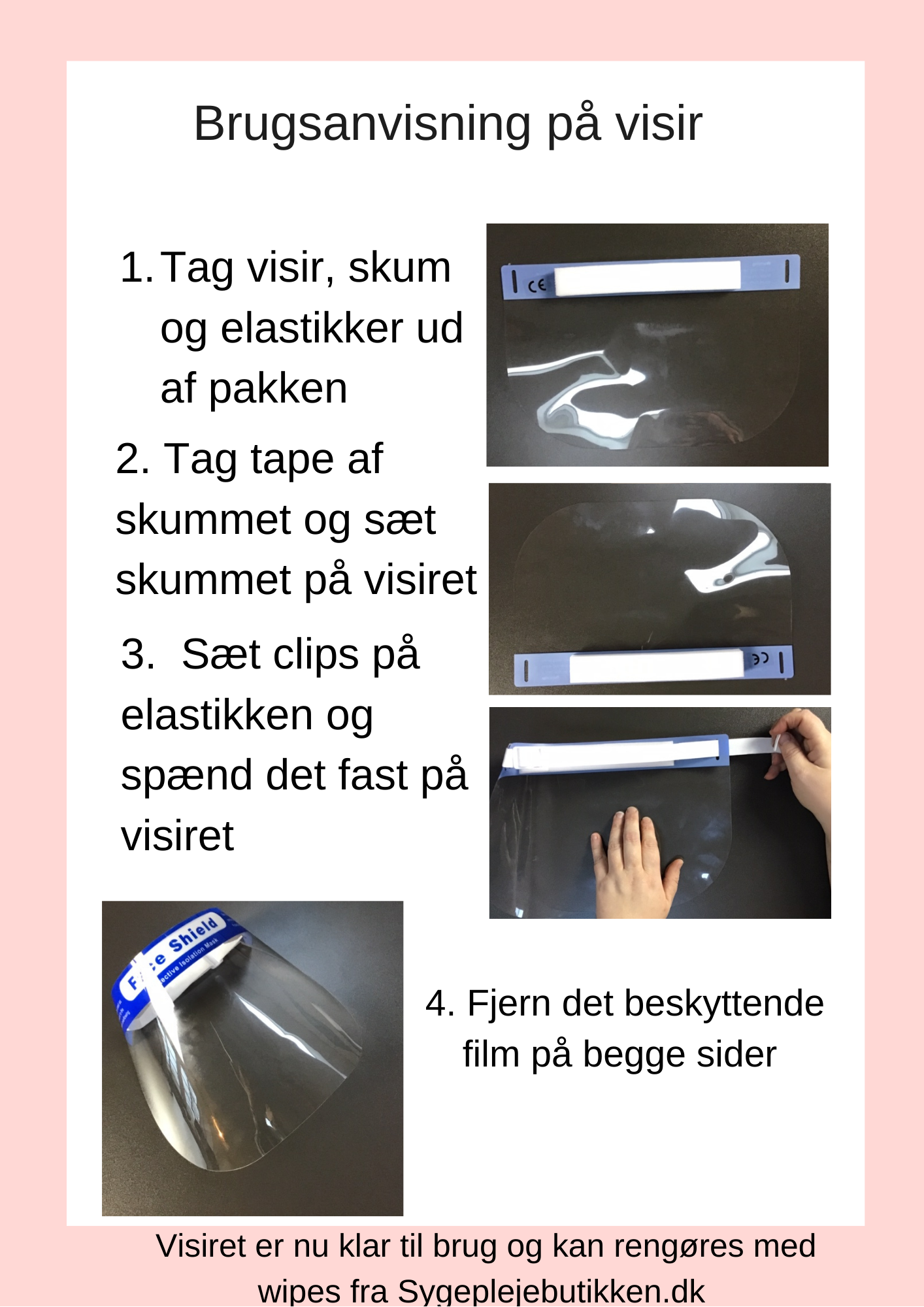 Gjenbrukbart ansiktsvisir