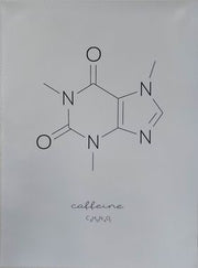 Morsom koffeinmolekyl-plakat