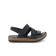 Sort skinnsandal med fire justerbare remmer fra Relaxshoe