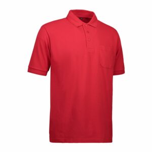 Nybo Rød Herre ProWear Poloshirt — Slitesterk med brystlomme