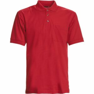 Nybo Rød Herre Basic Polo Shirt, Slitesterk, Brystlomme