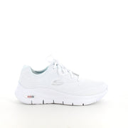 Hvit Skechers med ekstra svangstøtte
