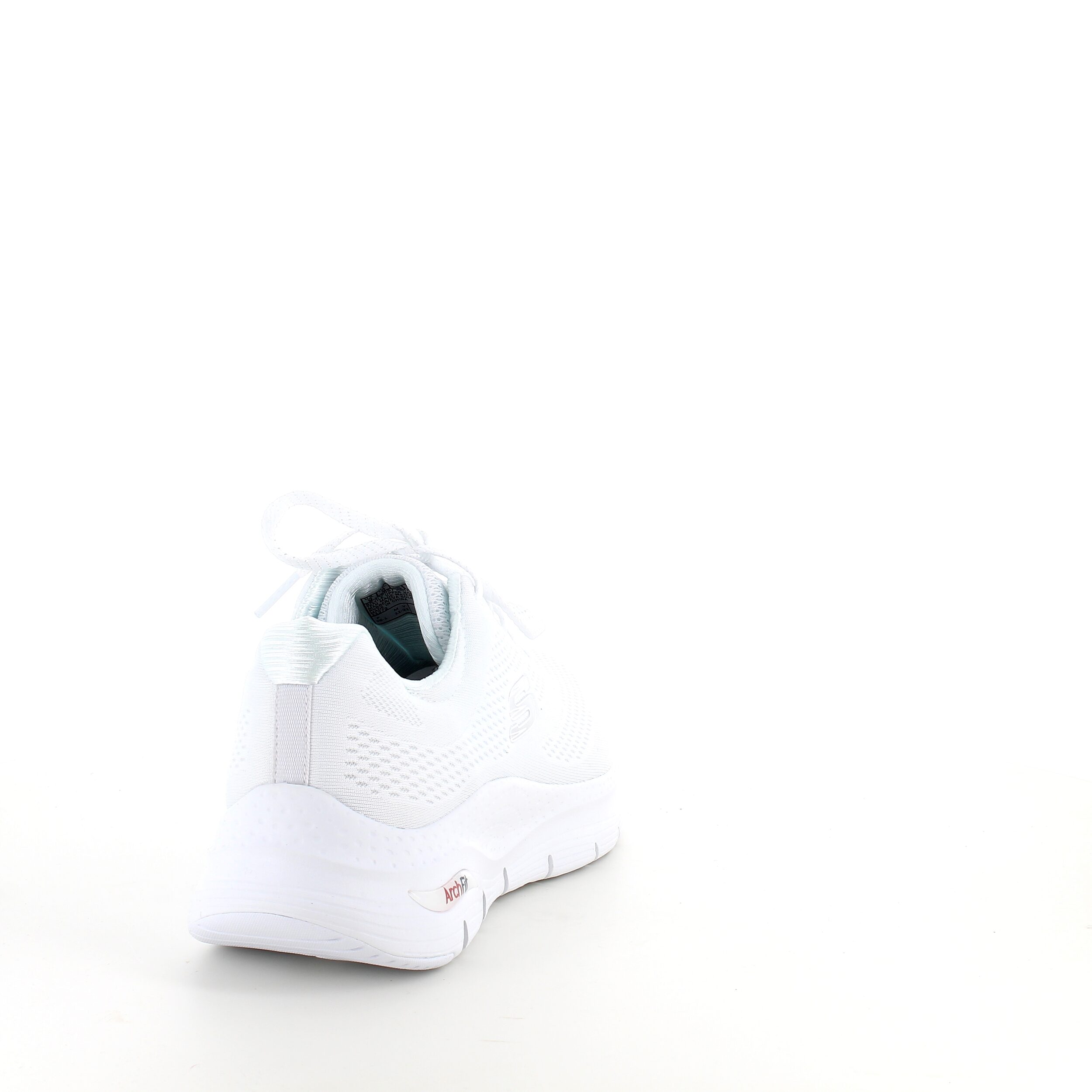Hvit Skechers med ekstra svangstøtte