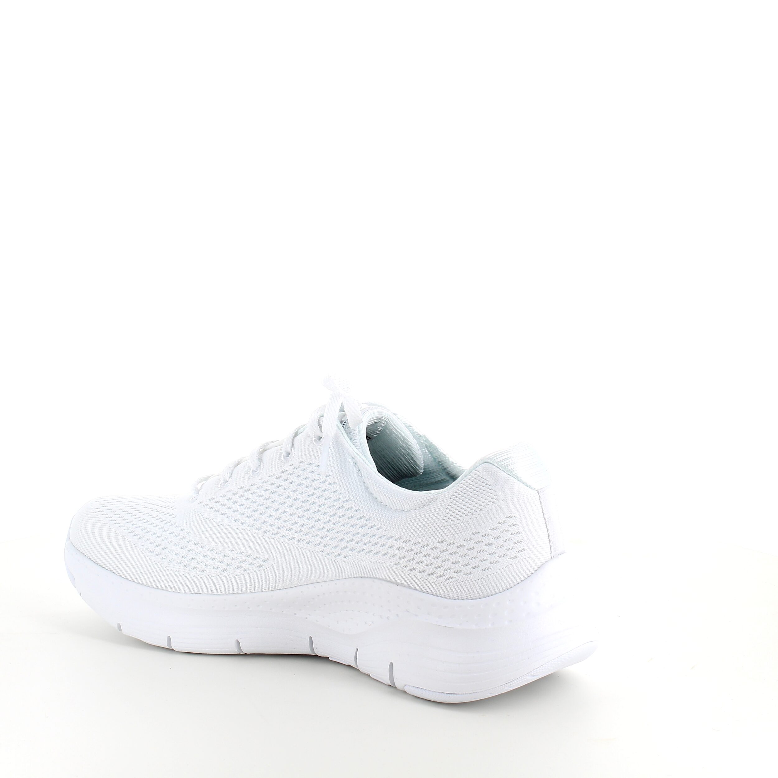 Hvit Skechers med ekstra svangstøtte