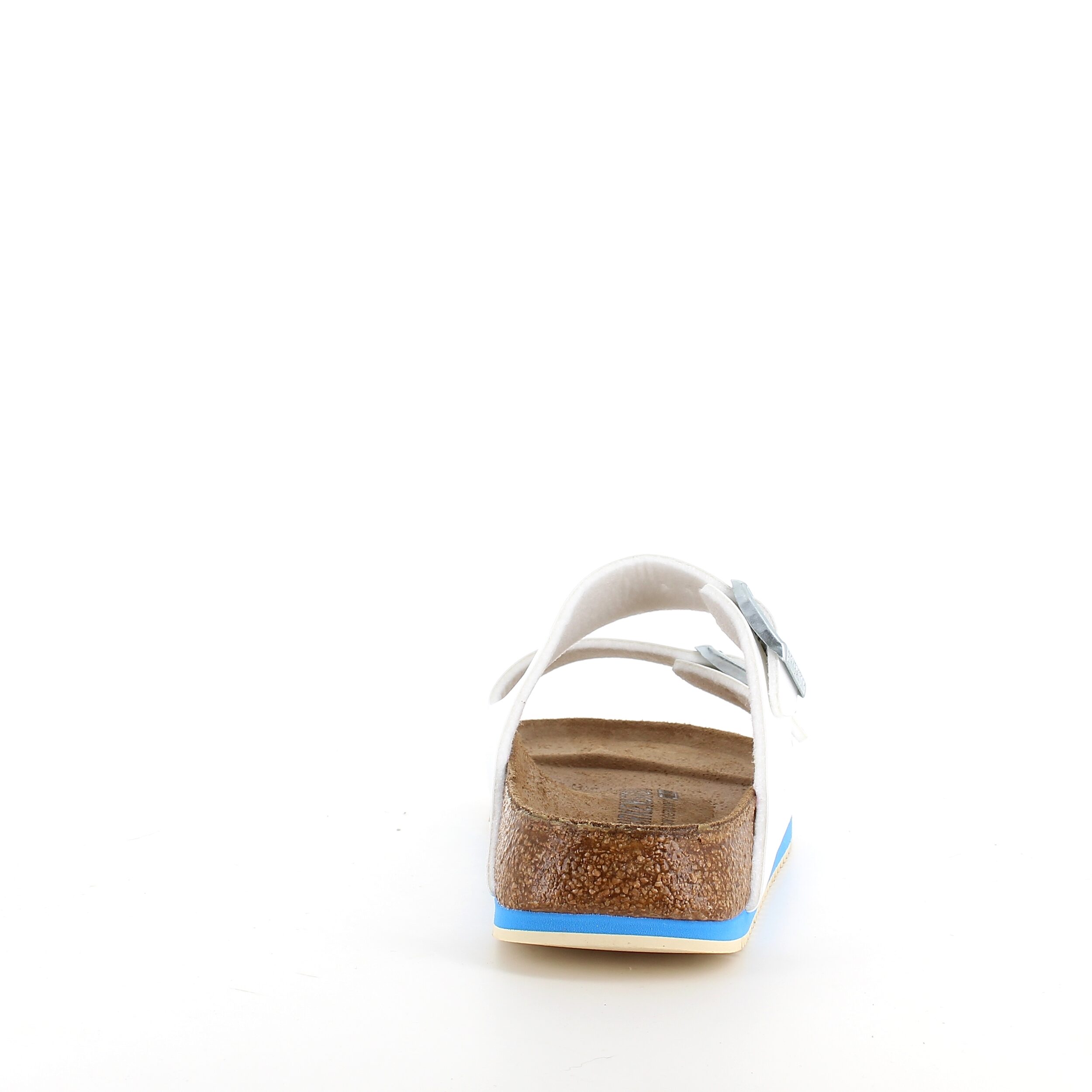 Hvit Birkenstock Arizona-sandal med godkjente sklisikre såler