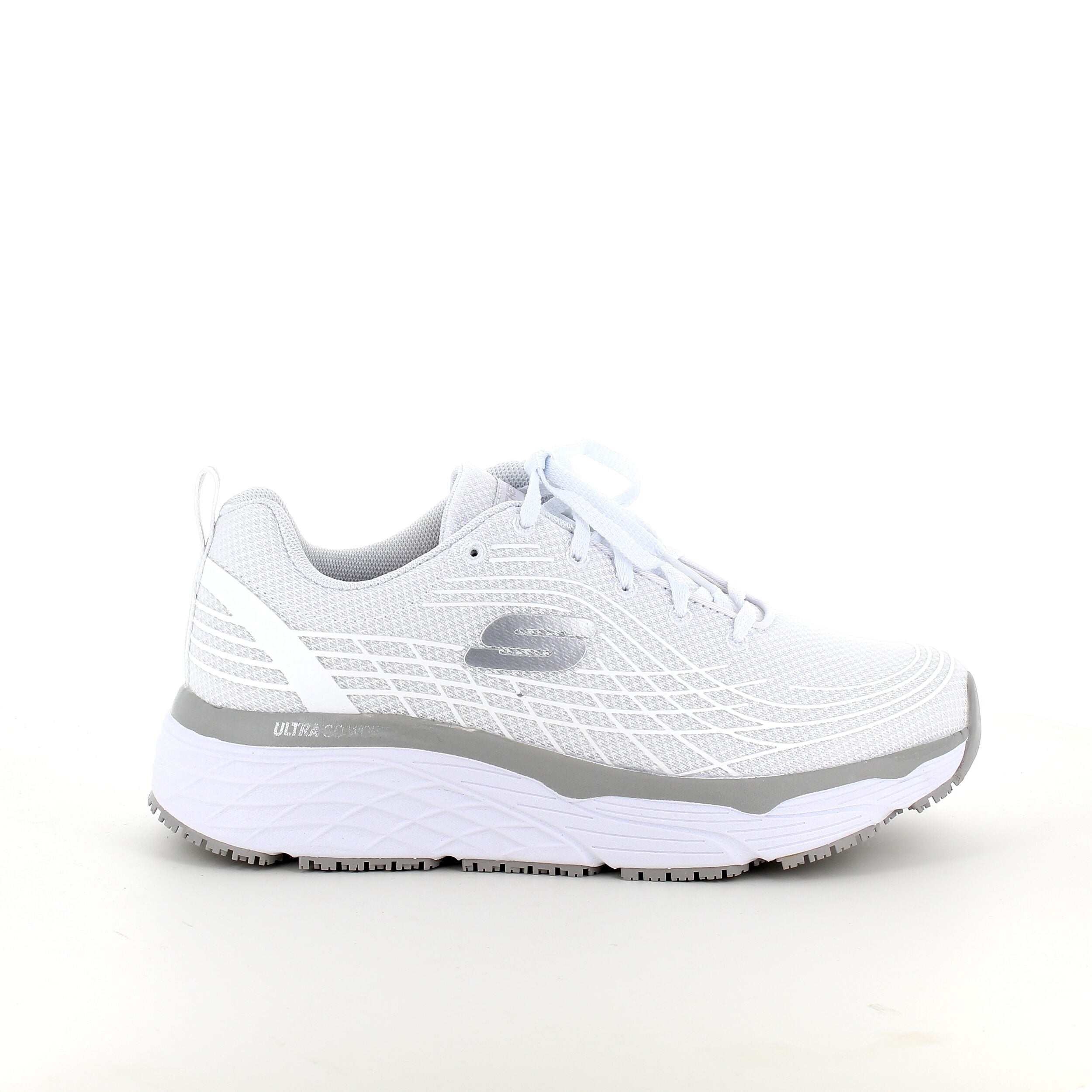 Skechers Work med maks cushioning-såler i hvit