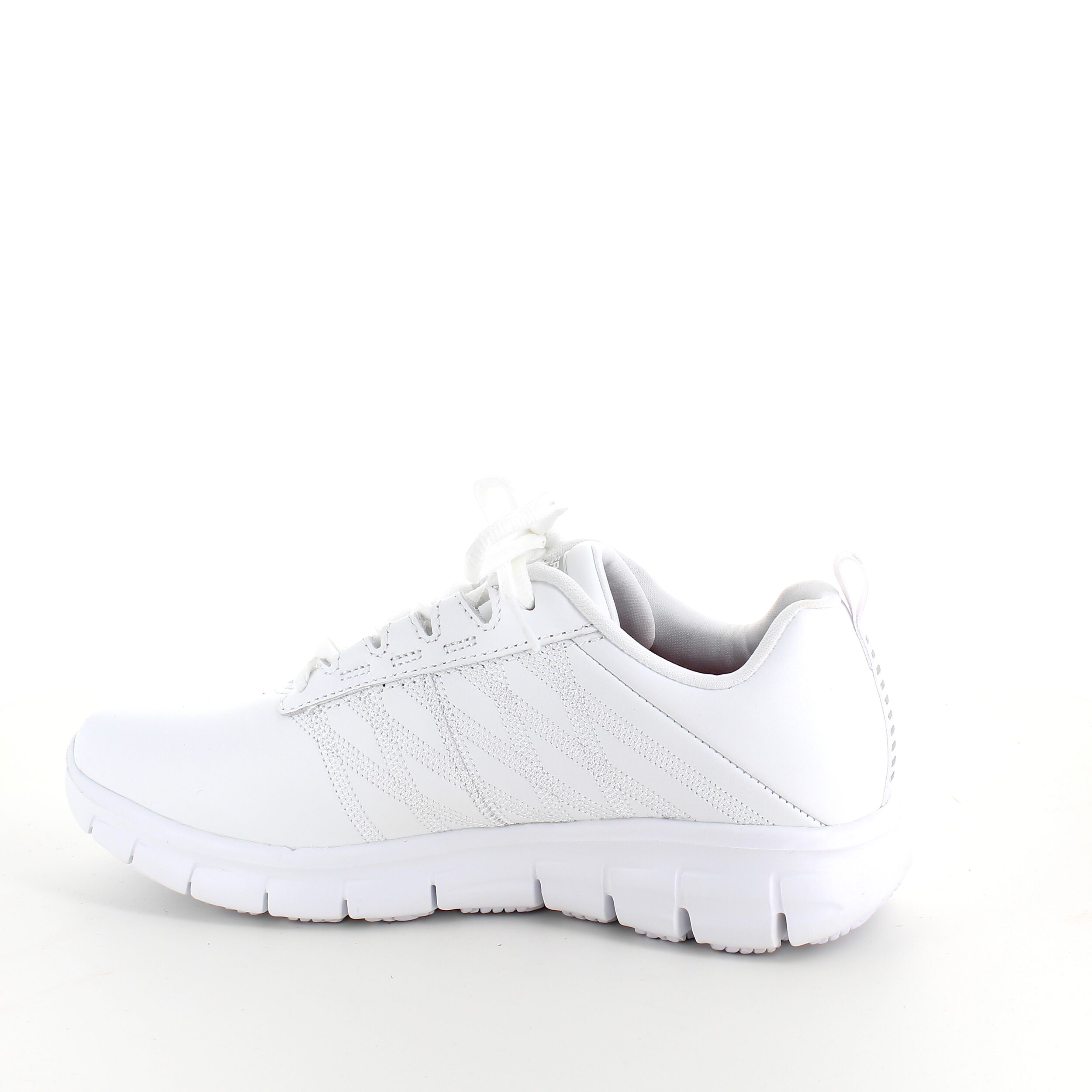 Hvit Skechers work-sko med memory foam