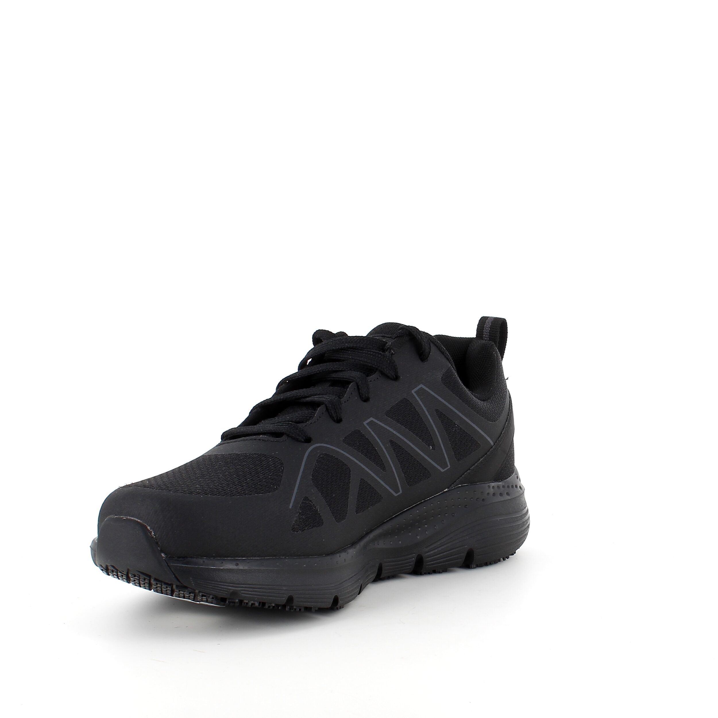 Skechers Work sko i svart med svangstøtte